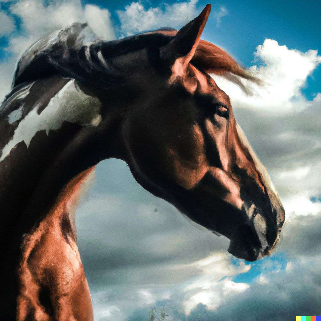a horse, photograph taken by Alex Prager